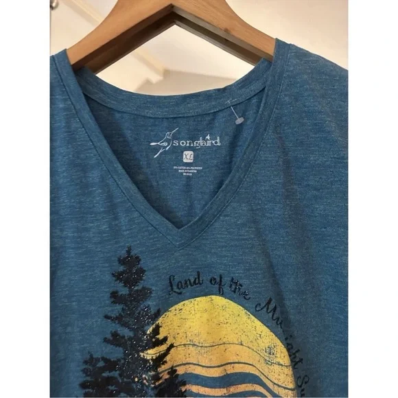 New Alaska Souvenir tree AK Gift Short Sleeve T Shirt sz xL Sunset S M L XL? - Picture 2 of 4